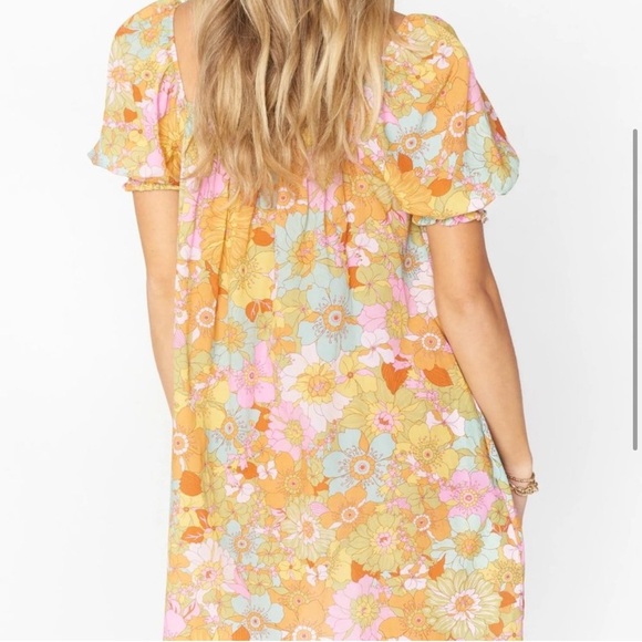 NWT Show Me Your Mumu Annalynne Floral Retro Mini Dress coverup - SIZE MEDIUM - Picture 8 of 9